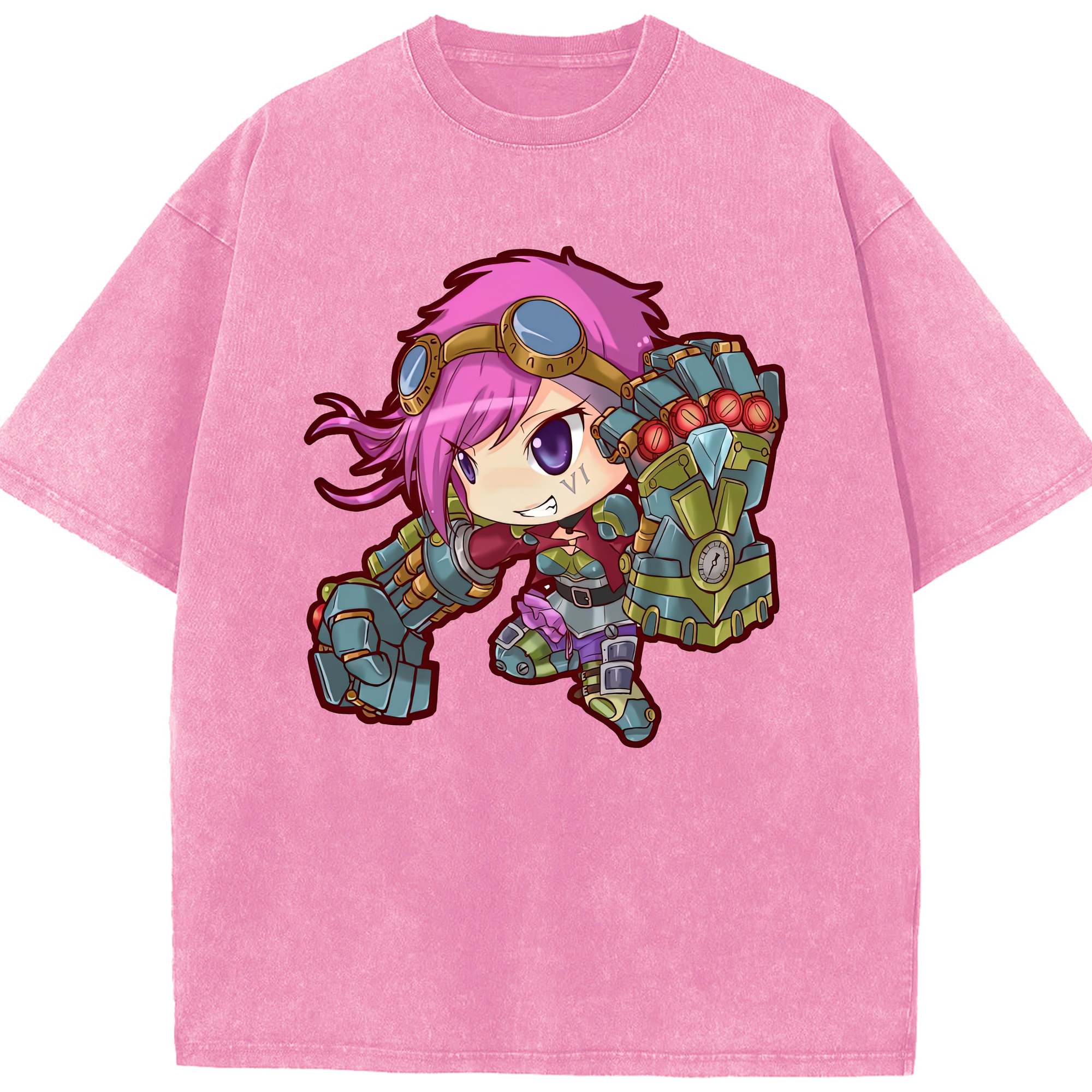 リーグ・オブ・レジェンド League of Legends LOL 綿100% ヴィンテージ風 半袖Tシャツ（フロントプリント）